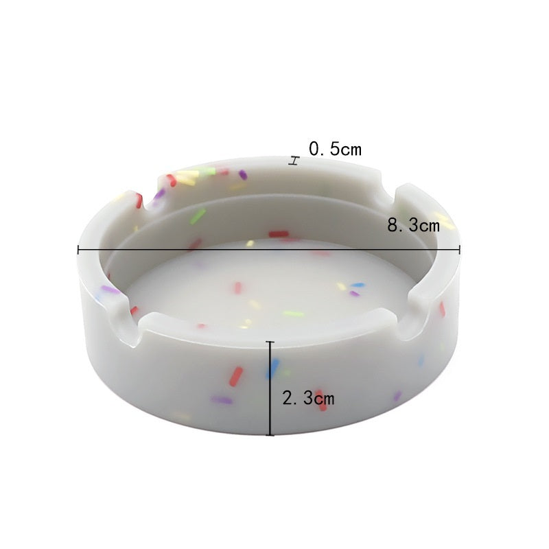 Candy Color Silicone Luminous Ashtray Men