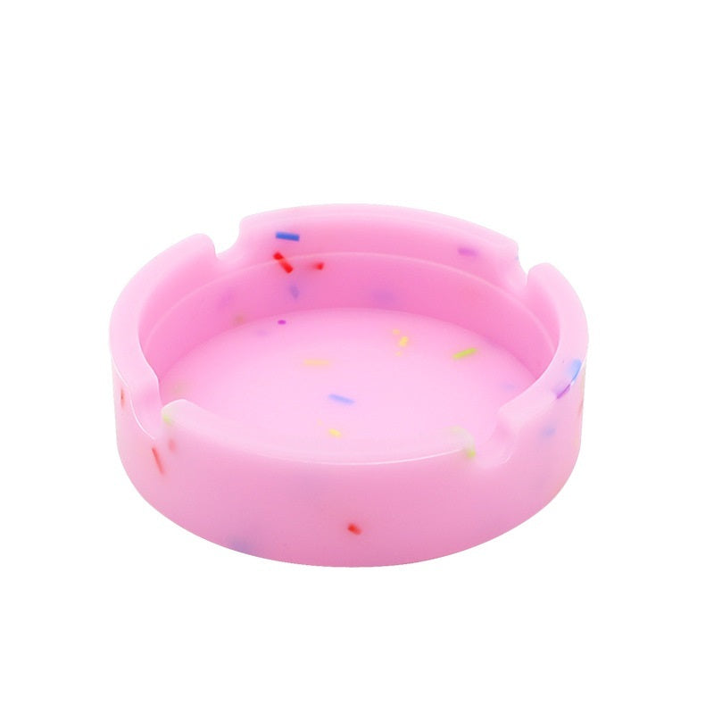 Candy Color Silicone Luminous Ashtray Men